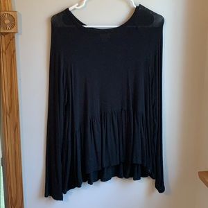 Black long sleeve top